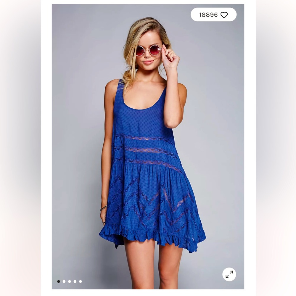 Free People Voile and Lace Intimately dress navy blue - Size M Boho